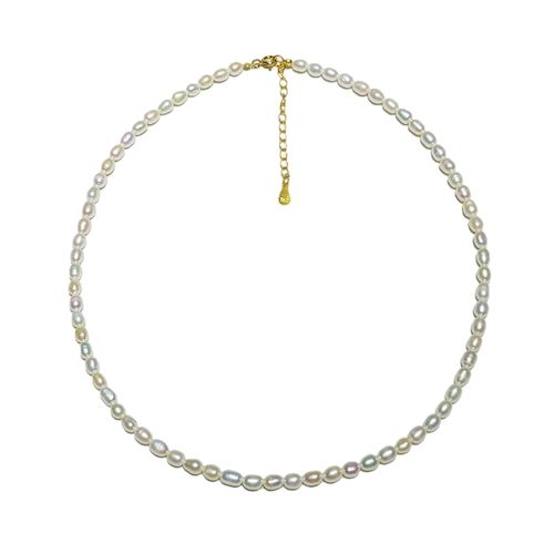 Collier Ras Du Cou En Argent Sterling 925, Véritable Perle D'eau Douce Blanche, Fermoir Pour Fille, Joli Cadeau Pour Femme