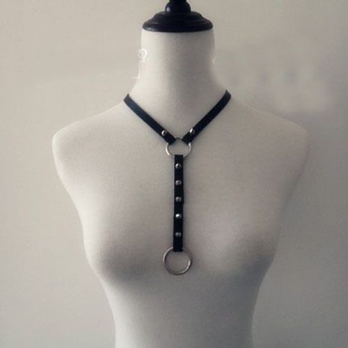 Collier En Cuir Noir Harajuku, Sexy, Fait À La Main, Punk Rock Goth, Rond, Ras Du Cou, Couple, Livraison Gratuite