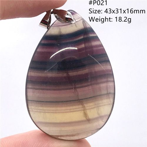 Pendentif En Fluorite Colorée Naturelle Pour Femmes Et Hommes, Perles De Cristal, Argent, Arc En Ciel, Bijoux En Pierres Précieuses, Aaaaa