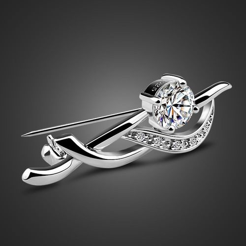 Broche Fleur En Argent Sterling 925 Pour Femme, Marque À La Mode, Bijoux Élégants, Poitrine En Zircon, Aiguille, Accessoires De Vêtements, Cadeau