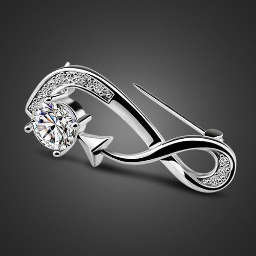 Broche En Argent Sterling 925 Pour Femme, Haute Qualité, Éblouissante, En Zircon, À La Mode, Pour Vêtements, Accessoires, Bijoux, Cadeau