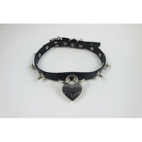 Collier Ras Du Cou En Cuir, Sexy, Punk, Gothique, Serrure En Forme De C¿Ur, Rivet, Fait À La Main, Colliers, Ceinture, Couple, Livraison Gratuite