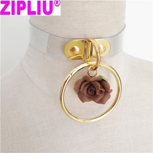 Collier En Cuir Punk Harajuku, Nouvelle Mode, Sexy, Ras Du Cou, Couleur Or, Rond, Rivets, Gothique, Fait À La Main, Rock Chaud