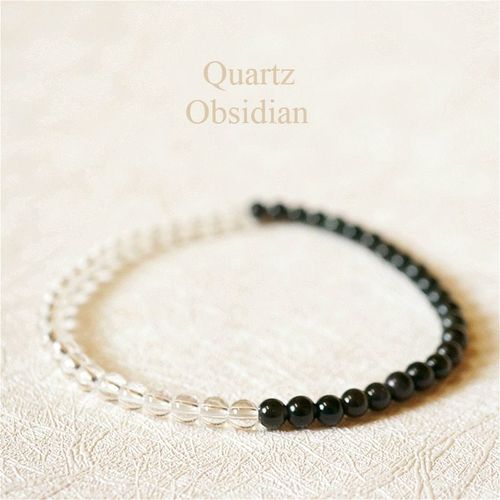Bracelet En Cristal De Quartz Transparent En Obsidienne Véritable, Guérison, Bon Pour La Santé, Perte De Poids, Sagesse