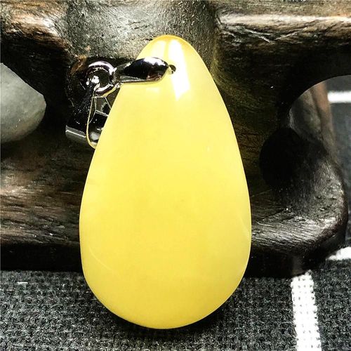 Pendentif En Pierre Naturelle Jaune Ambre Pour Femme Et Homme, Bijoux En Cristal, 25x15x6mm, Perles Reiki, Aaaaa