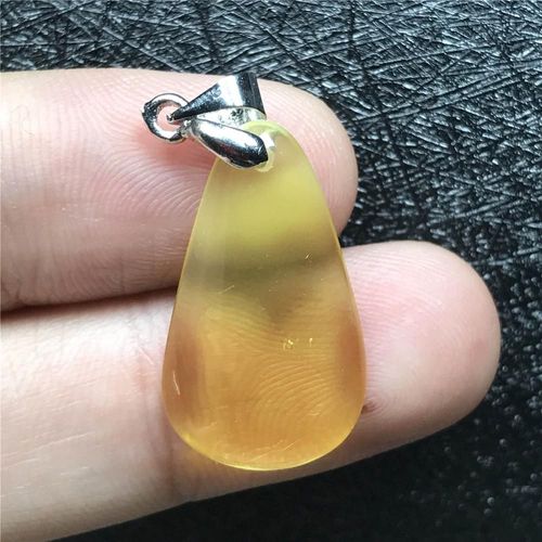 Pendentif En Ambre Jaune Naturel Pour Femme Et Homme, Bijoux De Guérison, Pierre De Cristal, Argent, 23x13x5mm, Perles Reiki, Aaaaa
