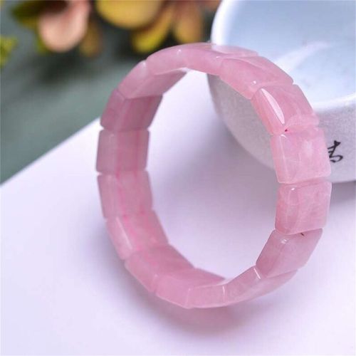 Bracelet En Quartz Rose Naturel Pour Femmes Et Hommes, Perles En Cristal 14x10mm, Bijoux En Pierres Précieuses Aaaaa