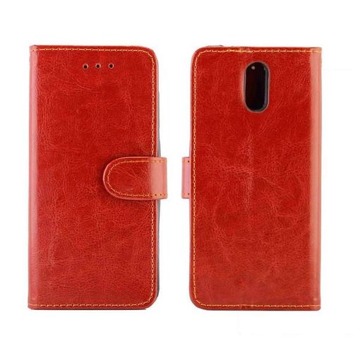 Flip Étui Pour Nokia 2.3 Fermeture Magnétique Titulaire De La Carte Antichoc Cuir Pu Bicelle - Rouge