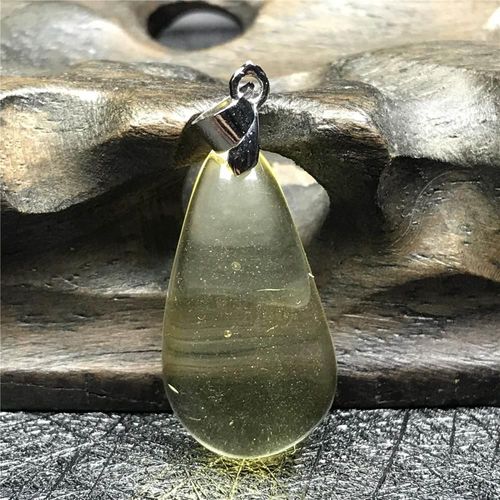 Pendentif En Ambre Jaune Naturel Pour Femme Et Homme, Bijoux De Guérison, Amour, Pierre De Cristal, Argent, Perles, 24x13x6mm, Aaaaa