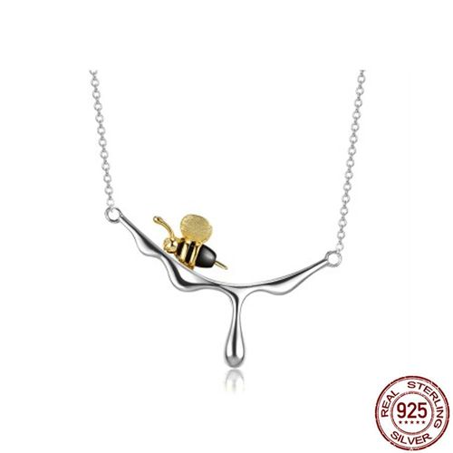 Pendentif Abeille En Argent Sterling 925, Colliers Pour Femmes, Collier Luxueux En Pierre D'agate, Cadeau D'anniversaire, Bijoux Fins Pour Femmes