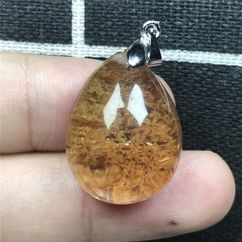 Pendentif En Quartz Fantôme Naturel Pour Femmes Et Hommes, Bijoux En Cristal Argenté, Perles Goutte D'eau, Pierres Précieuses Claires, Aaaaa, 23x18x13mm