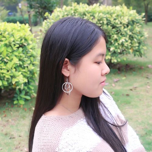 Boucles D'oreilles Vintage, Grand Cercle, En Argent Sterling 100%, Non Allergène, Boucles D'oreilles Goutte, Charme, Cadeau De Fête, 925