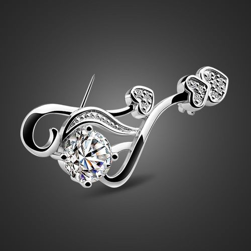 Broche En Zircon Pour Femme, Accessoire De Mode, Haute Qualité, 100% Argent Sterling 925, 5a, Pour Robe, Bijoux, Cadeau