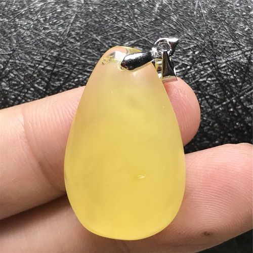 Pendentif Naturel Jaune Ambre Pour Femme Et Homme, Bijoux En Cristal, Perles En Argent Reiki, 28x17x7mm, Aaaaa