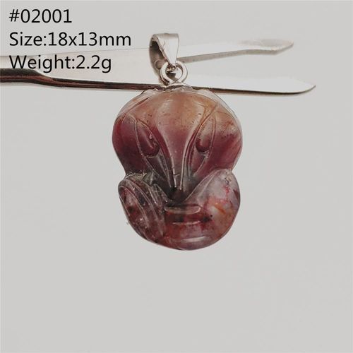 Collier Avec Pendentif En Pierre Naturelle Sculptée En Renard Rouge, Bijou En Cristal, Goutte D'eau, Cadeau Du Canada, Aaaaa