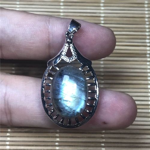 Pendentif En Labradorite Bleue Naturelle Pour Femmes Et Hommes, 33x20x13mm, Perles En Pierre Reiki, Cadeau, Aaaaa
