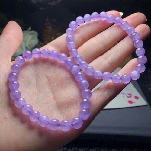 Bracelet En Quartz Améthyste Violette Naturelle Pour Femmes Et Hommes, 7mm, Perles En Cristal, Cadeau D'amour De Guérison, Bijoux En Pierres Précieuses Aaaaa