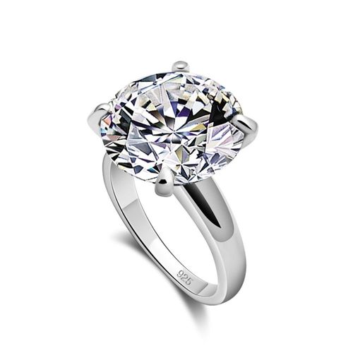 Bagues Pour Femmes, Griffes De Fiançailles En Argent Sterling 100%, Cristal, Design, Offre Spéciale, 5a, Zircon Blanc, Cubique, Bijoux De Mariage Pour Femmes, 925