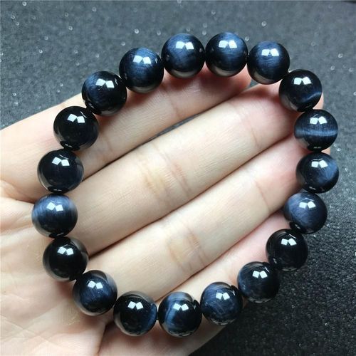 Bracelet ¿Il De Tigre Bleu Naturel 10mm Pour Femme Et Homme, Perles Rondes En Cristal Brésilien, Bijoux En Pierres Précieuses Reiki, Brins Aaaaa