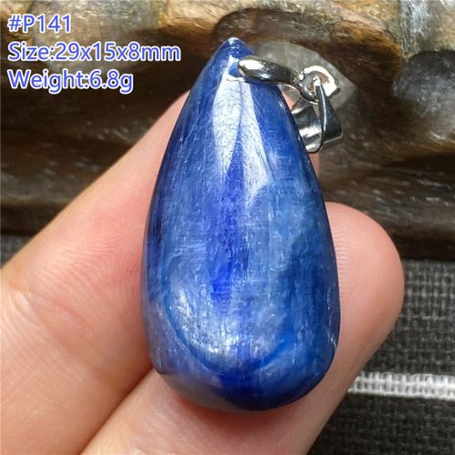 Pendentif En Cristal Kyanite Bleu Naturel Pour Femme Et Homme, Bijou En Pierre Précieuse Argent, Perle En ¿Il De Chat, Cadeau De Guérison, Amour, Chance, Aaaaa