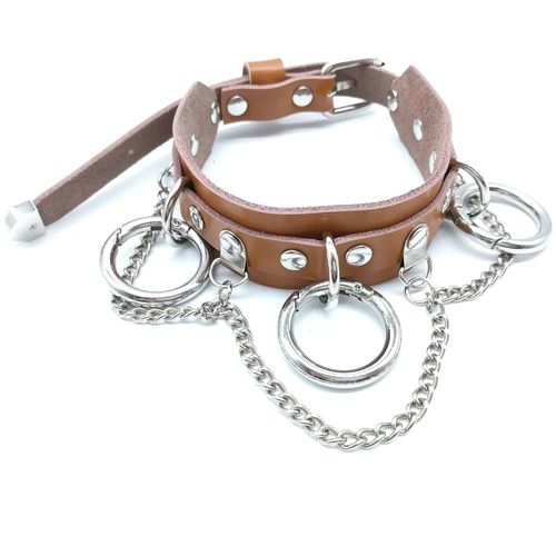 Collier Ras Du Cou En Cuir Pour Femmes, Harajuku, Sexy, Fait À La Main, Marron, Pointes Et Clou, Chaîne, Couple, Livraison Gratuite
