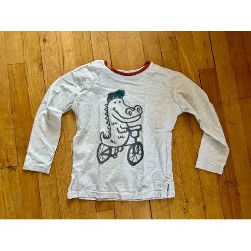 Tee-Shirt Ludique Motif Crocodile Garçon (Vertbaudet)