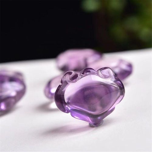 Pendentif En Quartz Naturel Violet Lavande Améthyste, Cristal Sculpté 20x18x11mm Pierre De Guérison Reiki Aaaaa