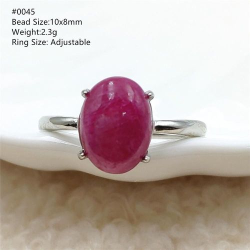 Bague En Argent 925 Pour Femme, Pierre Précieuse Naturelle, Rubis Rouge, Taille Ajustable, Perle Goutte D'eau, Cadeau, Bijoux Aaaaa