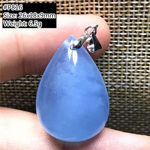Pendentif En Aigue Marine Bleu Océan Pour Homme Et Femme, Pierres Précieuses Naturelles, Goutte D'eau, Perles En Cristal, Guérison, Pierre Cadeau Porte Bonheur, 26x18x9mm, Aaaaaa