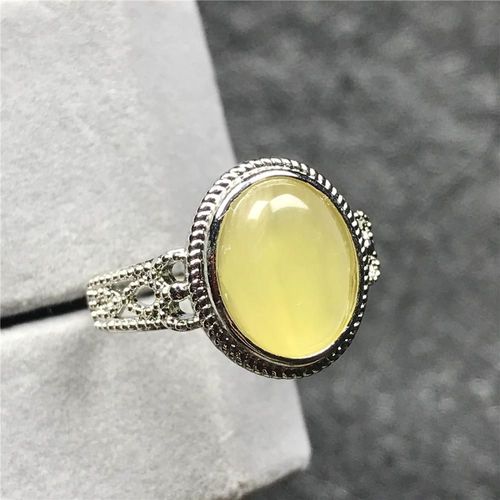 Bague En Cristal Jaune Ambre Pour Femmes Et Hommes, Bijou Ajustable En Perles De 14x10mm, Cadeau De Guérison Reiki, Aaaaa