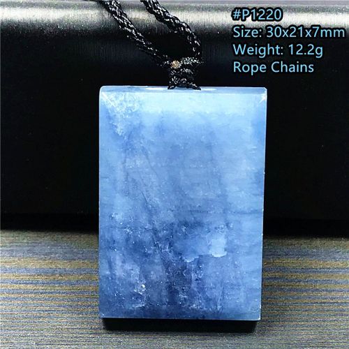 Collier En Aigue Marine Bleu Océan Naturel, Pendentif Pour Femmes Et Hommes, Cadeau De Guérison En Cristal 30x21x7mm, Perles Reiki, Bijoux En Pierres Précieuses Aaaaa