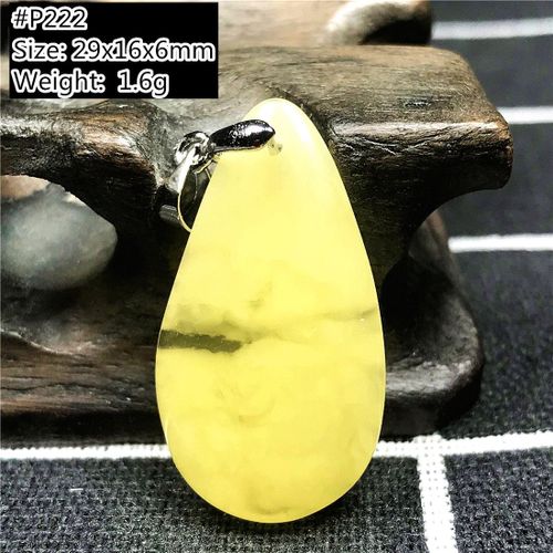 Pendentif En Ambre Jaune Naturel Pour Femmes Et Hommes, En Cristal Argent De Guérison, 29x18x7mm, Perles, Collier De Pierres Précieuses, Bijoux Aaaaa