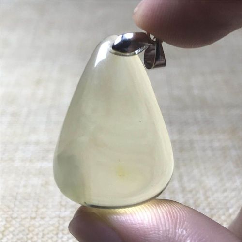 Pendentif En Ambre Jaune Naturel Pour Femmes Et Hommes, Bijoux De Guérison, Cristal Argent, Perles De 29x20x7mm, Reiki, Pierre Précieuse Aaaaa