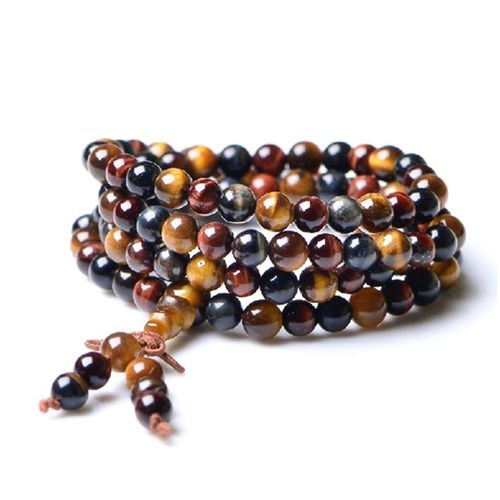 Bracelet ¿Il De Tigre Naturel Pour Hommes Et Femmes, Bijoux De 6mm, En Jaune, Rouge, Bleu, ¿Il De Chat, Pierre Précieuse, 108 Brins De Perles Rondes Aaaaa