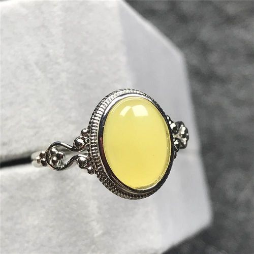 Bague Jaune Ambre Pour Femmes Et Hommes, Bijoux En Cristal, Perles De 13x9mm, Reiki, Ajustable, Cadeau, Aaaaa