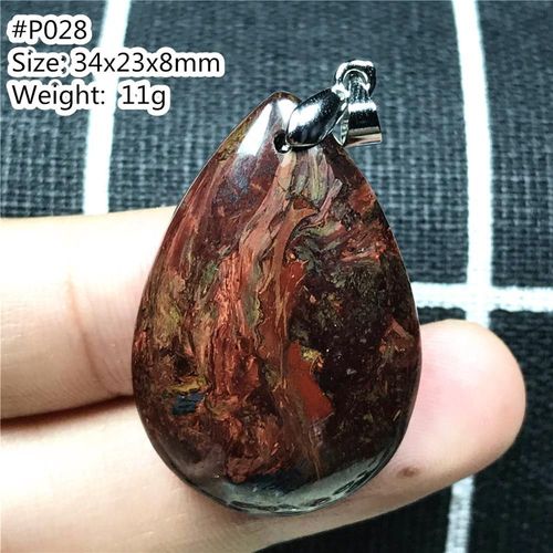 Pendentif Pietersite Rouge Naturel, Bijoux Pour Femmes Et Hommes, Perles De Goutte D'eau En Cristal, Pierre Précieuse De La Jamaïque, Pierre D'énergie Aaaaa