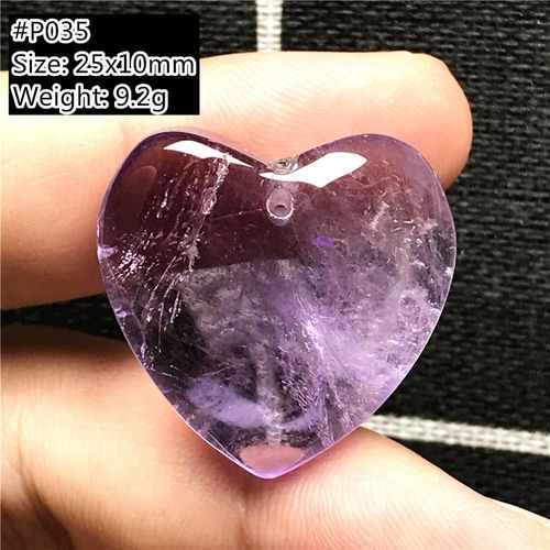 Pendentif En Cristal Améthyste Violet, Véritable C¿Ur Naturel, Bijoux Pour Femmes Et Hommes, Quartz Clair, Pierre De Guérison, Perles, Pierre Précieuse Aaaaa