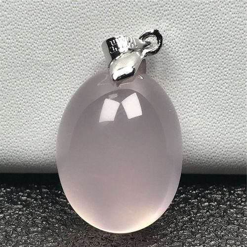 Pendentif En Quartz Rose Naturel Pour Femmes Et Hommes, Cadeau De Guérison, Perles En Cristal De 20x15x10mm, Argent, Pierres Précieuses Du Maroc, Aaaaa