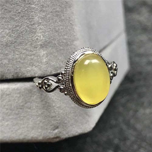 Bague Jaune Ambre Pour Femmes Et Hommes, Bijoux En Cristal, Perles De 13x9mm, En Argent, Reiki, Ajustable, Aaaaa