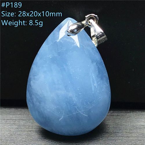 Pendentif En Aigue Marine Bleu Océan Authentique, Bijoux Pour Femmes Et Hommes 28x20x10mm, Perles En Argent Goutte D'eau, Pierre De Guérison Aaaaaa