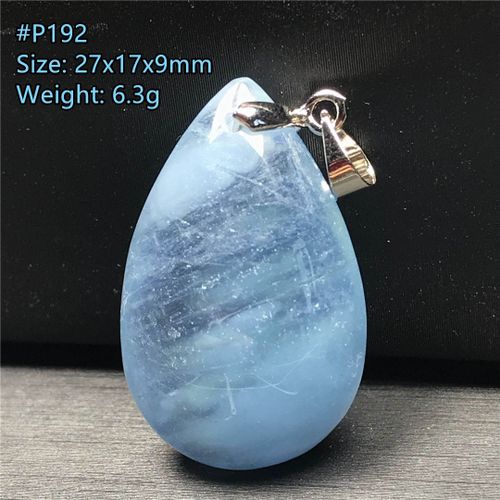 Pendentif En Aigue Marine Bleu Océan Authentique Pour Femme Et Homme, En Argent Clair 27x17x9mm, Perles Goutte D'eau, Bijoux En Pierre Aaaaa