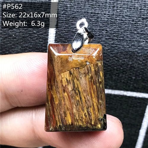 Pendentif En Pierre De Pietersite Jaune Naturelle, Pour Femmes Et Hommes, Perles En Cristal Porte Bonheur, 22x16x7mm, Bijoux En Pierre Précieuse De La Jamaïque, Aaaaa