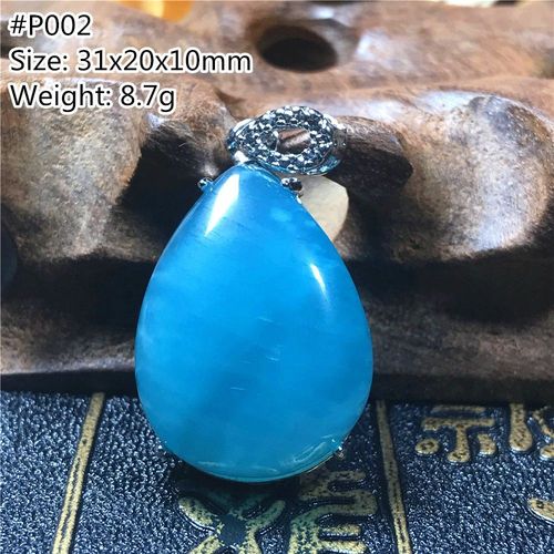 Pendentif En Amazonite De Glace Naturelle Pour Homme Et Femme, Bijou En Pierres Précieuses, En Cristal, Goutte D'eau Du Maroc, 31x20x10mm, Aaaaa