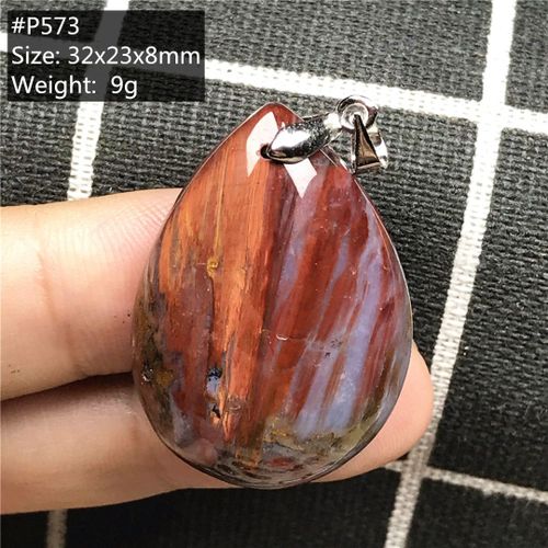 Pendentif Pietersite Rouge Naturel, Bijoux Pour Femme Et Homme, Pierre Énergétique, Pierre Porte Bonheur, En Cristal De Guinée, 32x23x8mm, Aaaaa