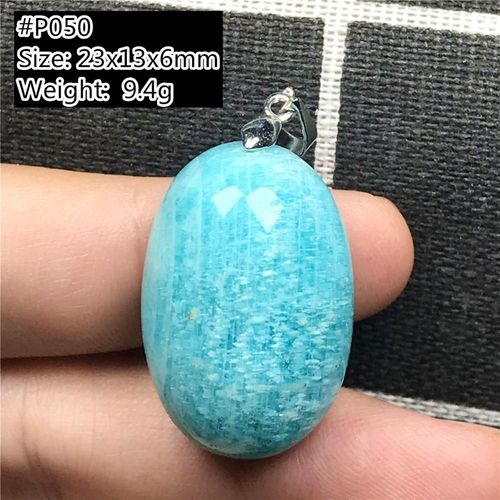 Collier Pendentif En Pierre D'amazonite Verte Naturelle, Pour Femme Et Homme, Perles Ovales En Cristal Et Argent, Bijou En Pierre Précieuse Du Maroc, Aaaaa