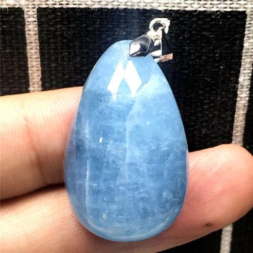 Pendentif En Aigue Marine Bleu Océan, Bijoux Pour Homme Et Femme, Perles En Cristal Et Argent De 31x20x12mm, Pierre Claire En Forme De Goutte D'eau Aaaaa