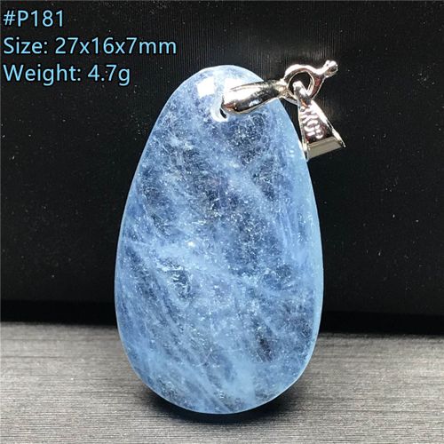 Collier En Aigue Marine Bleu Océan Naturel Pour Femme Et Homme, Pendentif En Argent 27x16x7mm, Perles Goutte D'eau, Bijoux En Pierres Précieuses Aaaaa