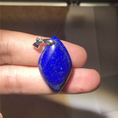 Pendentif Lapis Lazuli Bleu Royal Naturel Pour Femme Et Homme, Pierre Cristal Et Argent, Perles De 31x18x7mm, Cadeau De Guérison, Aaaaa