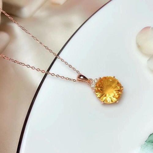 Kjjeaxcmy Pendentif En Argent Sterling 925, Incrusté De Citrine, Bijou Boutique, Populaire, Exquis