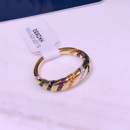 Bagues Vintage En Argent Sterling 925 Pur 925, Bijoux De Fête, Ligne Colorée, Bleu Et Rouge, À La Mode